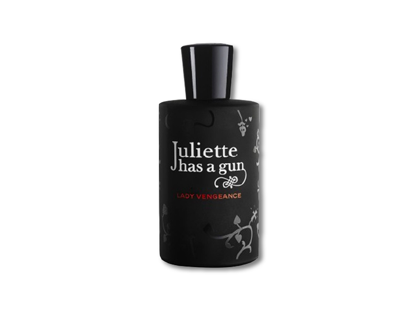 bottle of lady vengeance by juliette has a gun