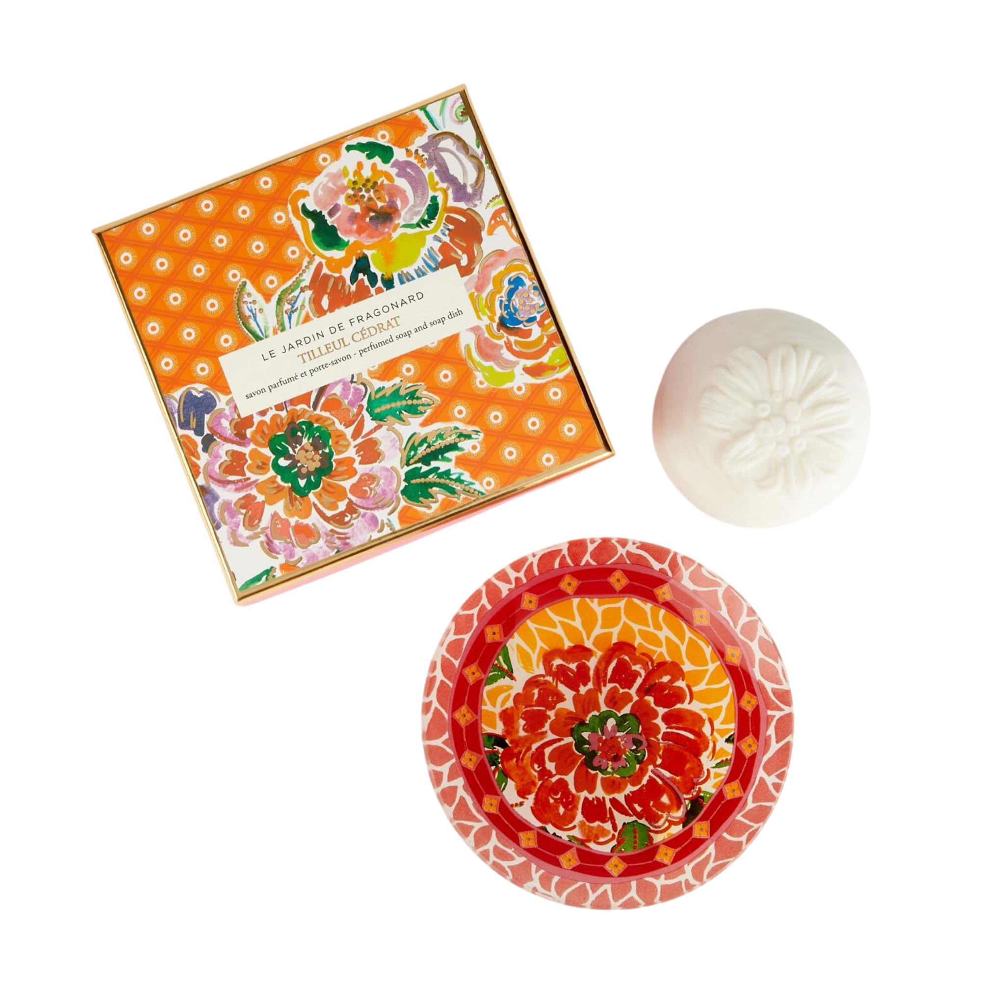 Fragonard's Garden Collection Tilleul Cedrat Soap & Dish Set - Image 2