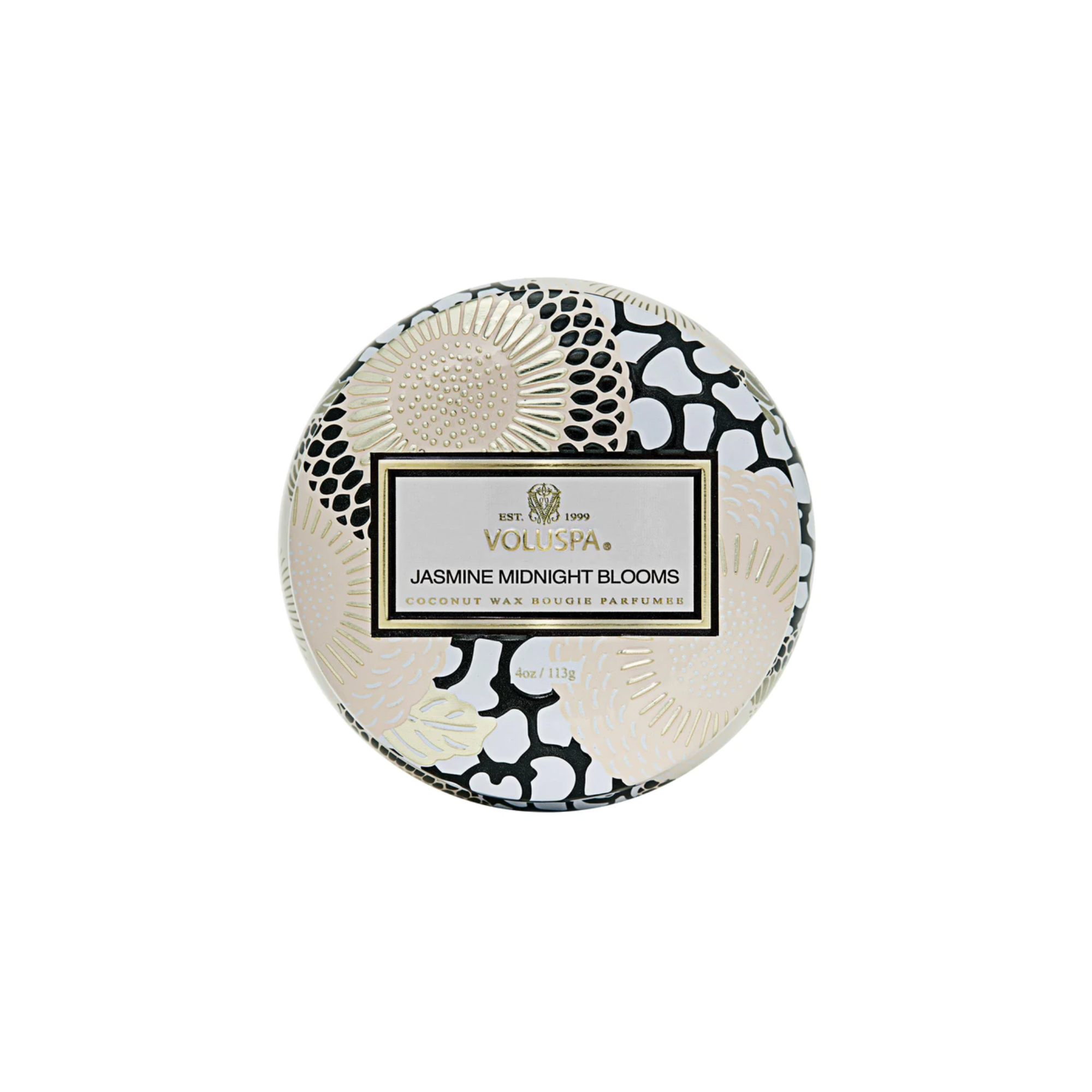 Jasmine Midnight Blooms Mini Tin Candle 113g - Image 2