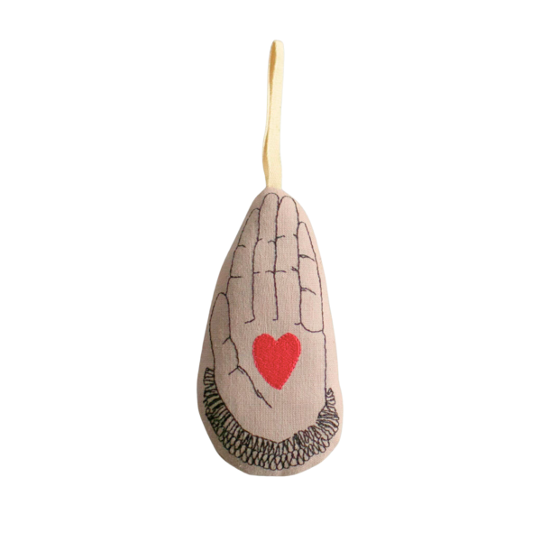 Ornament - Heart in Hand (Lavender)