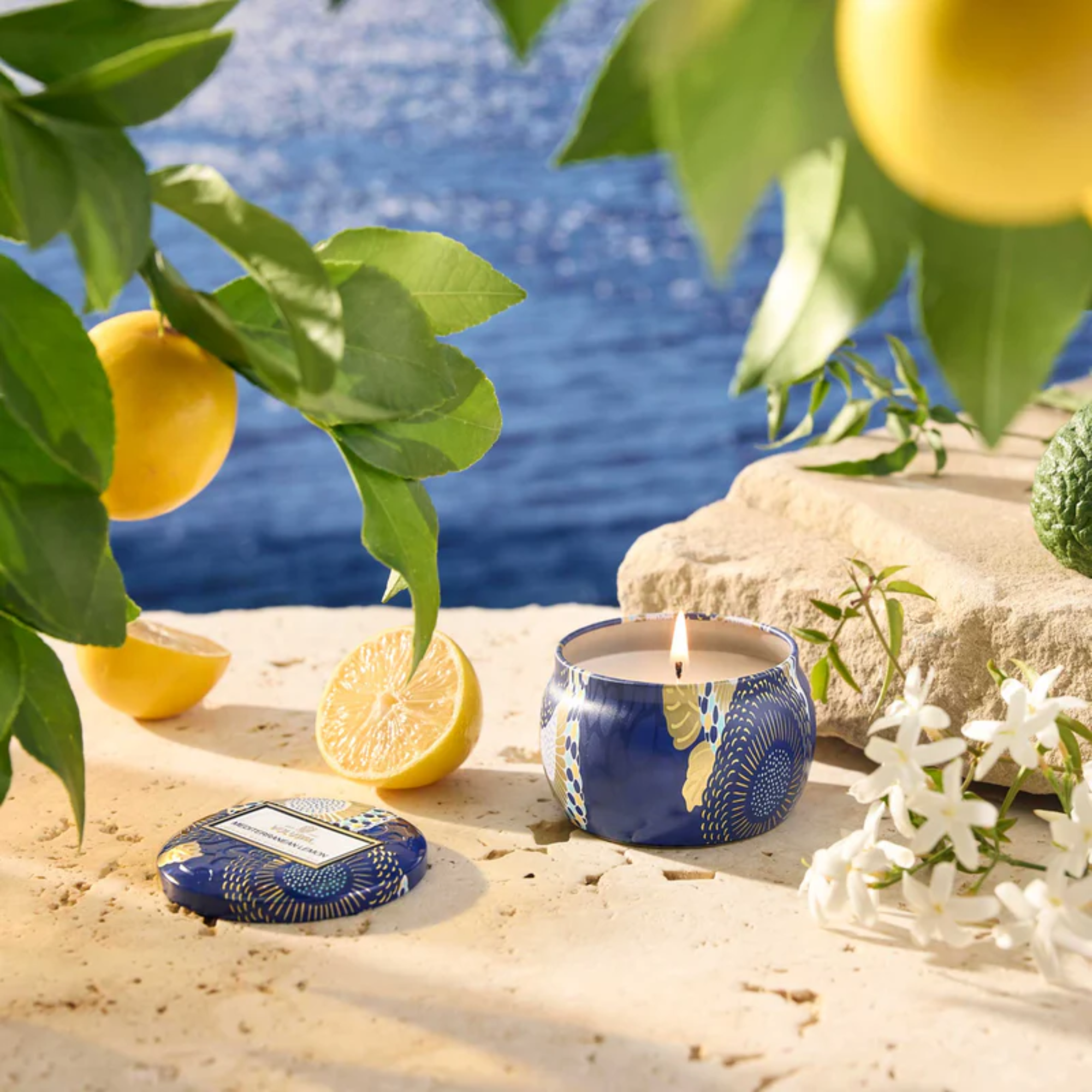 Mediterranean Lemon Mini Tin Candle 113g - Image 3